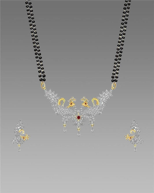 New Alloy American Diamond Mangalsutra - Luxury Ways