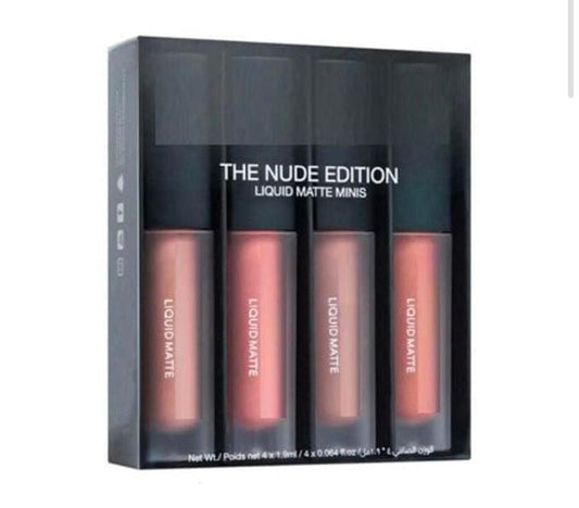 Nude Red Edition Different Shades Liquid Lipstick Set of 4 (16ml) - Luxury Ways