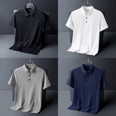 Poly Matte Solid Half Sleeves Mens Polo T-Shirt Pack Of 4 - Luxury Ways