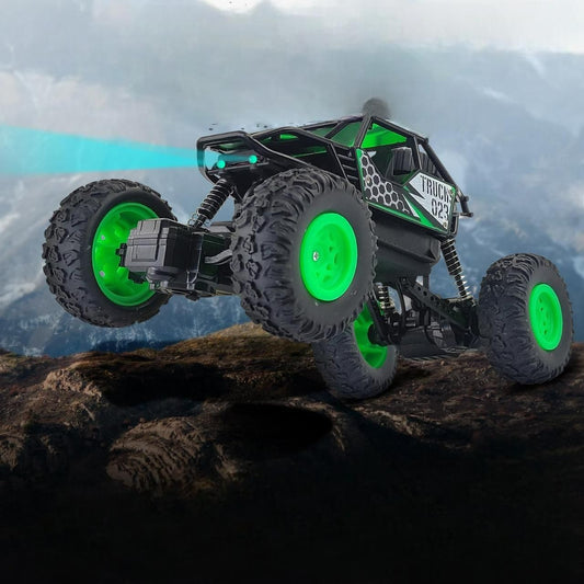 Rechargeable Rock Crawling 2WD 2.4 Ghz 4x4 Rally Car Remote Control Monster Truck (Green) - Luxury Ways