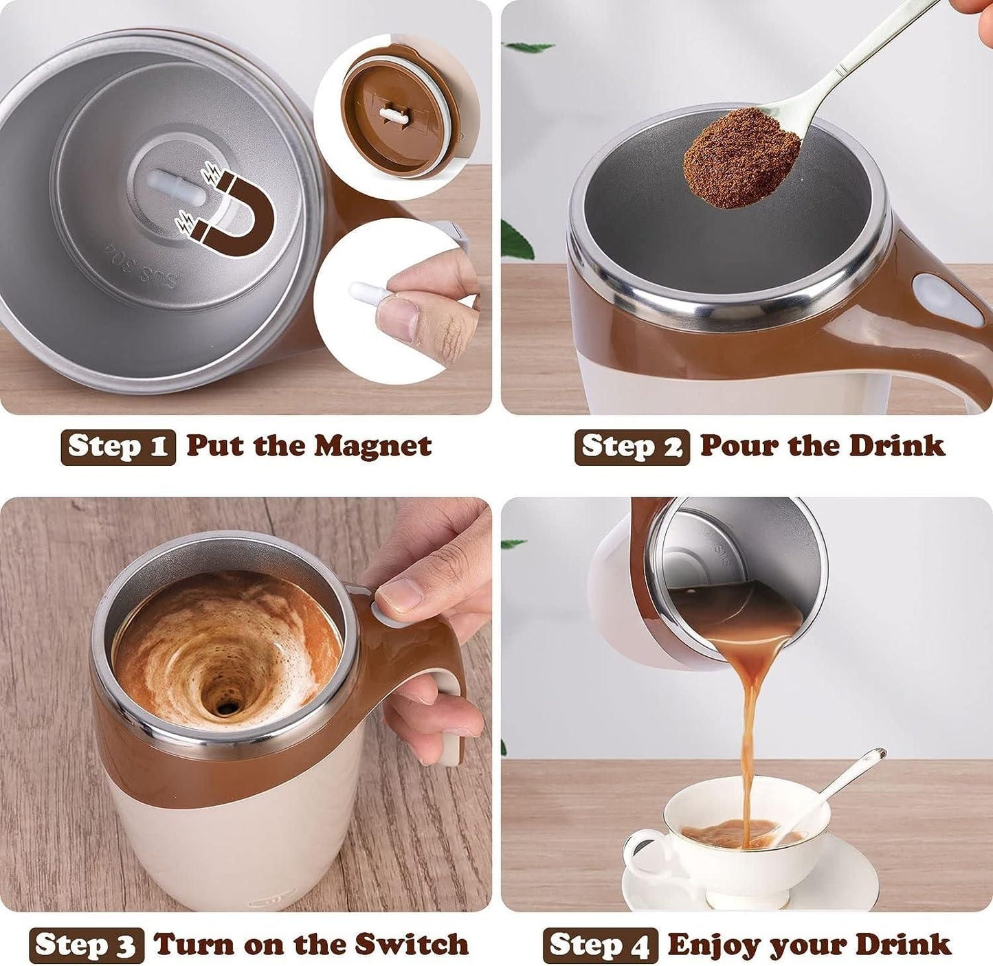 Self Stirring Magnetic Mug - Luxury Ways