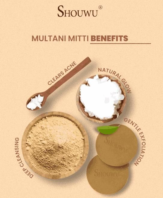 Shoumu Multani Mitti Glycerin Soap 100g - Luxury Ways