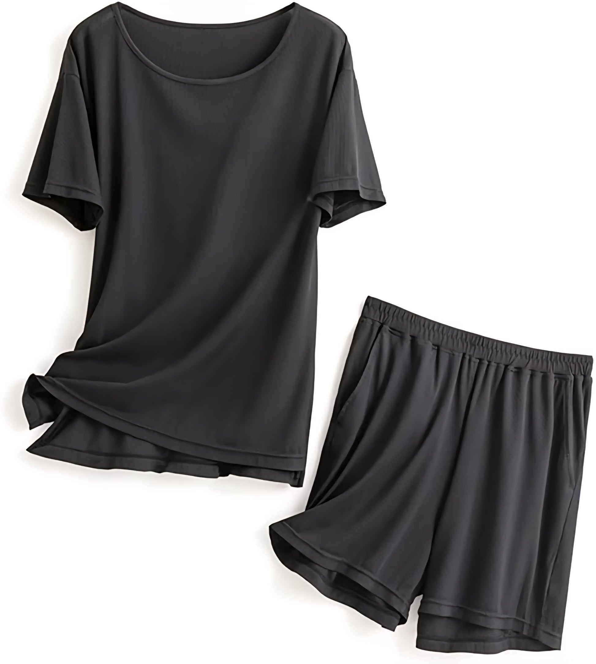 Solid Couple Co - Ord Set (T-Shirt & Shorts) - Luxury Ways