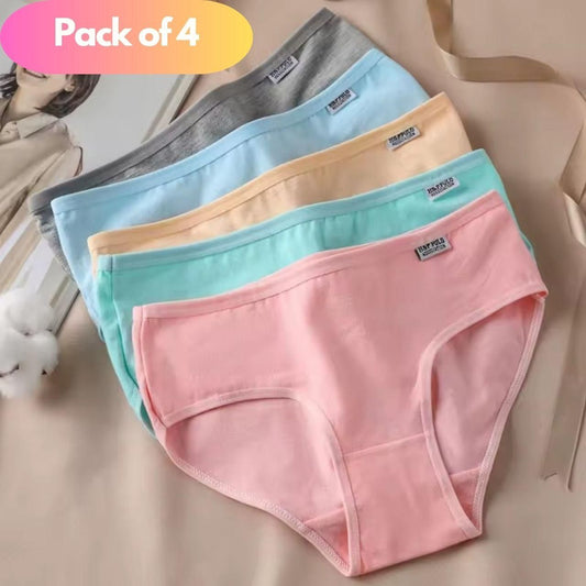 Women's Cotton Comfortable Underwear Pack of 4 - Luxury Ways