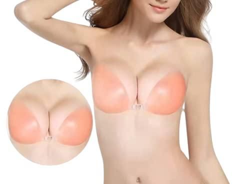 Women's & Girls Padded Wire Free Regular Reusable Strapless Wire Free Stick - On Bra Silicone Push Up Free - Bra - Luxury Ways
