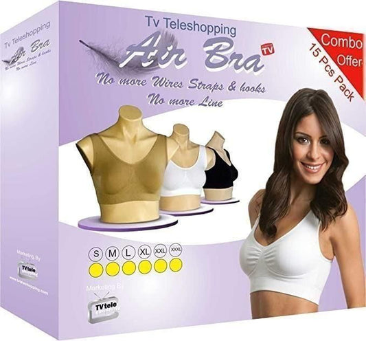 Women's Multicolor Air Bra Pack Of 3 Free Size - Luxury Ways